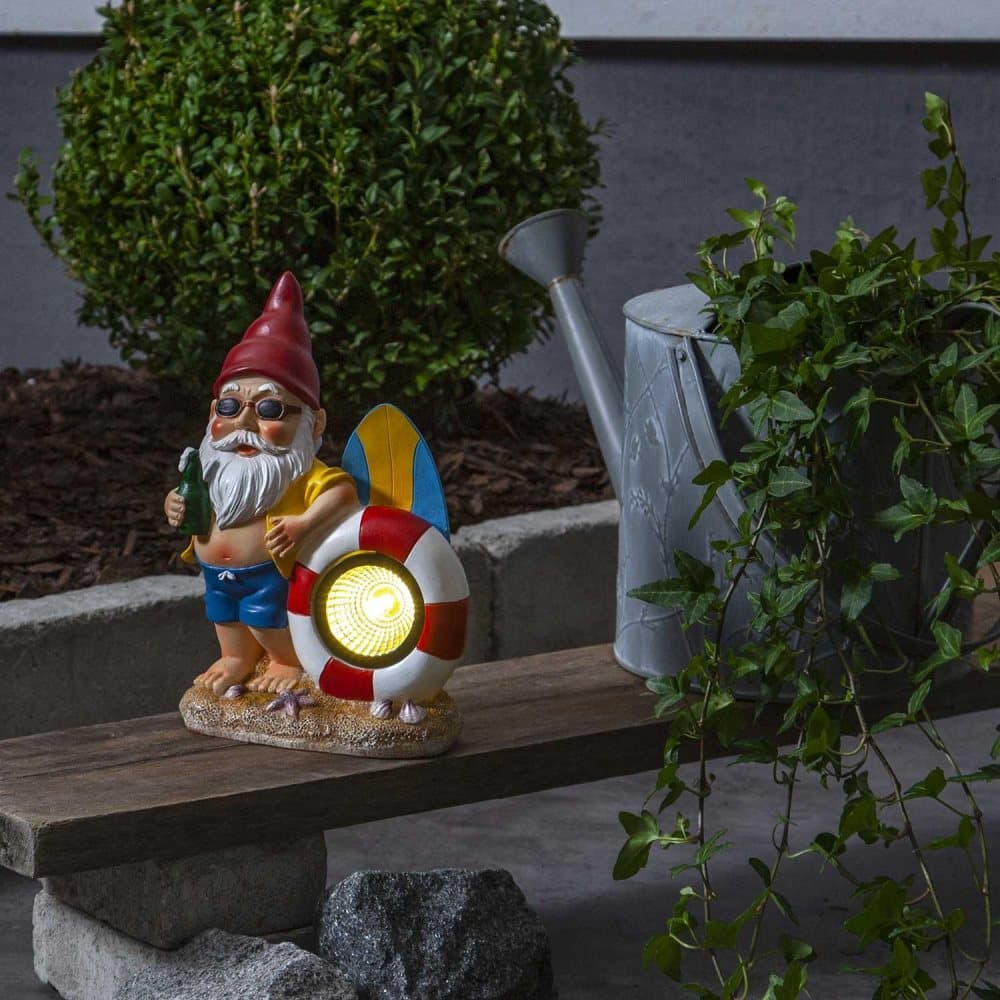 Solcellsdekoration Gnomy med livboj