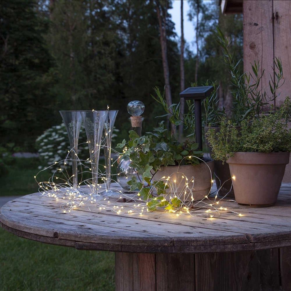 Solcell ljusslinga 200 LED varmvit