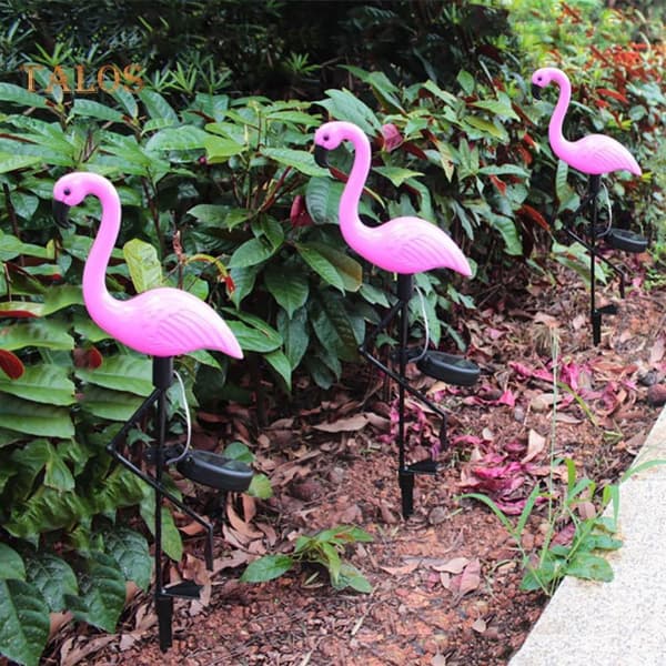 Solcellsdrivna Trädgårdslampor - Flamingo - 3 st