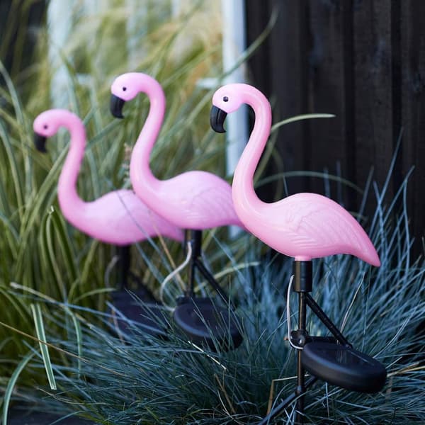 Solcellsdrivna Trädgårdslampor - Flamingo - 3 st