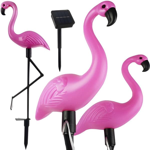Solcellsdrivna Trädgårdslampor - Flamingo - 3 st