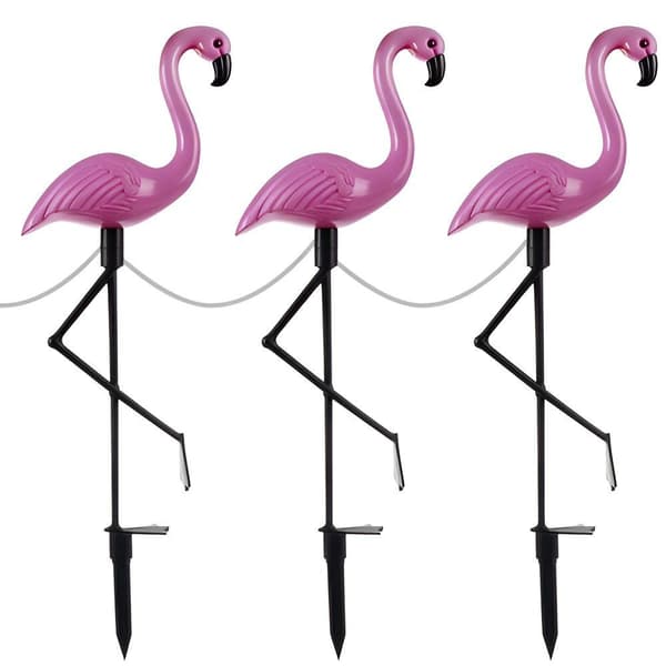 Solcelledrevne hagelamper - Flamingo - 3 stk
