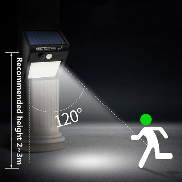 Effektiv & Funktionell Solcells PIR Automatisk Utomhusbelysning
