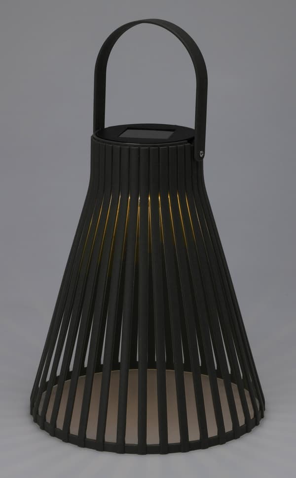 Solcellslampa Svart Lampa 14 cm