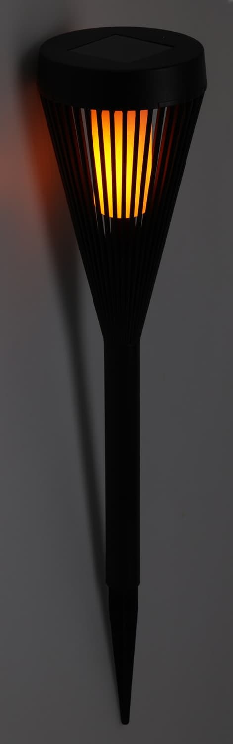 Solcellslampa Svart Lampa Spjut Trädgård