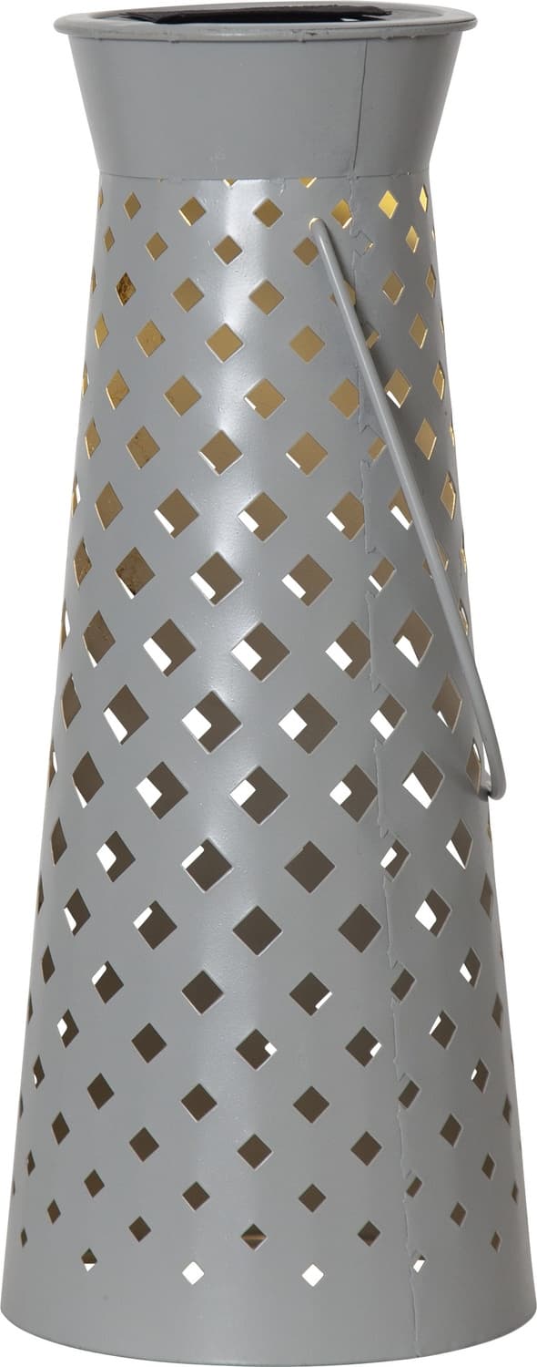 Solcellslykta Romby Grå 32 cm
