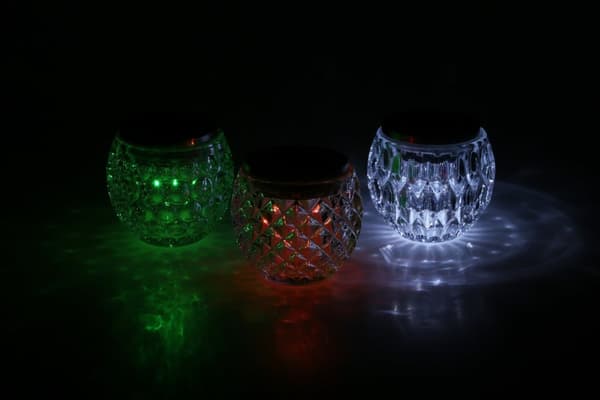 Solcellslampa Glas Multifärg