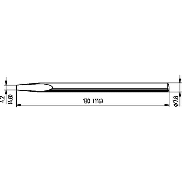 Ersa 082KD Lödspets Mejselformad, ERSADUR Spetsstorlek 4.8 mm Innehåll 1 st