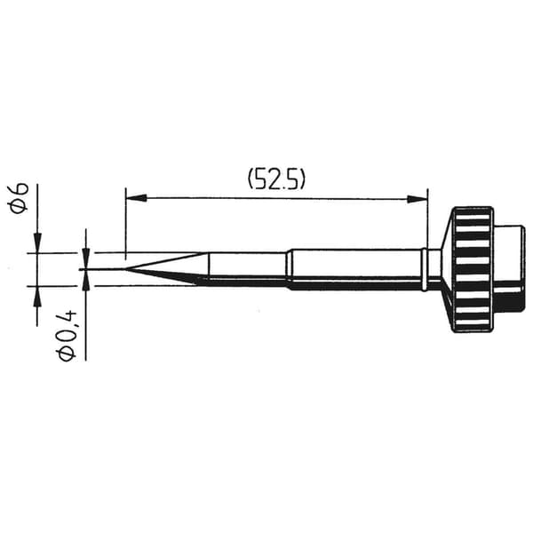 Ersa 612 SD LF Lödspets Konformad, ERSADUR Spetsstorlek 0.4 mm Innehåll 1 st