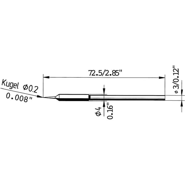 Ersa 212 SD LF Lödspets Konformad Spetsstorlek 0.2 mm Innehåll 1 st
