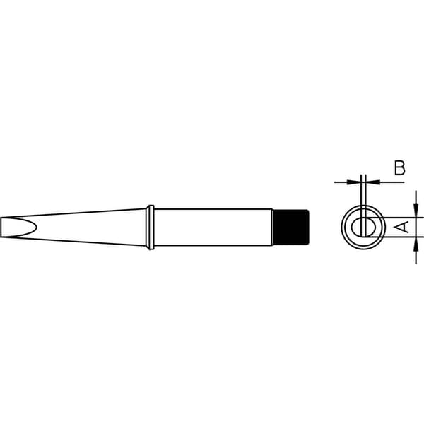 Weller 4CT6D8-1 Lödspets Mejselformad, rak Spetsstorlek 5 mm Innehåll 1 st