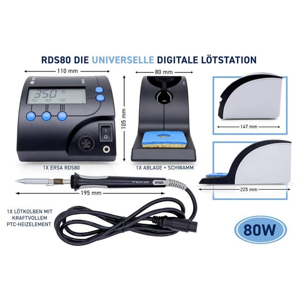 Ersa RDS 80 Lödstation digital 80 W +150 - +450 °C