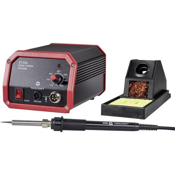 TOOLCRAFT ST-50A Lödstation analog 50 W 150 - 450 °C inkl. Lödspets