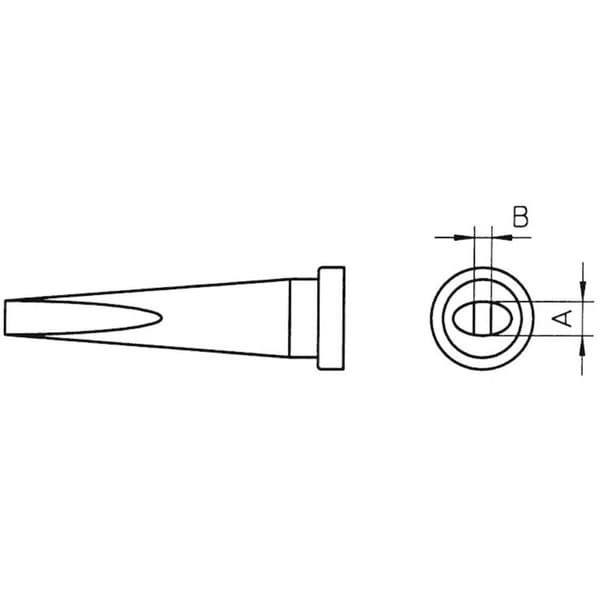 Weller LT-M Lödspets Mejselformad, lång Spetsstorlek 3.2 mm Innehåll 1 st