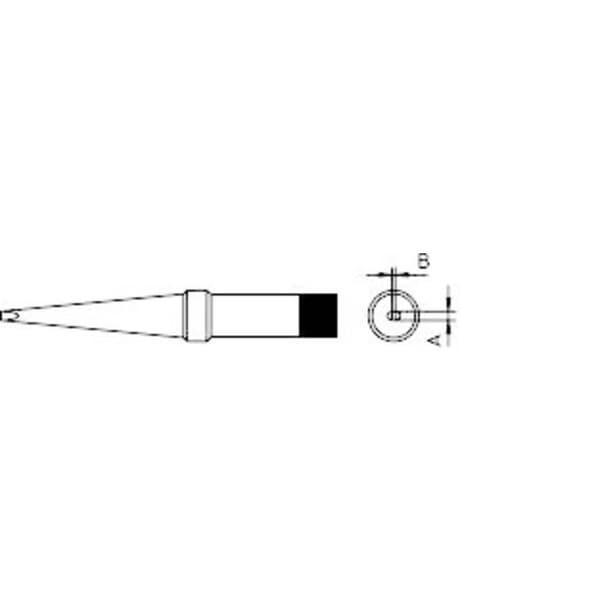 Weller 4PTM8-1 Lödspets Långformad Spetsstorlek 3.2 mm Innehåll 1 st