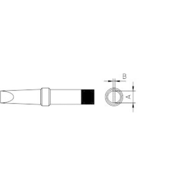 Weller 4PTH7-1 Lödspets Spetsformad Spetsstorlek 0.8 mm Innehåll 1 st
