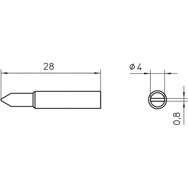 Weller XNT D Lödspets Mejselformad Spetsstorlek 4 mm Innehåll 1 st