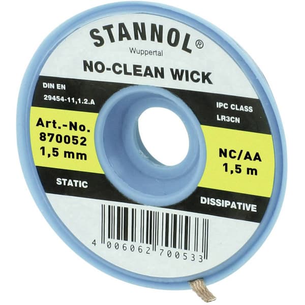 Stannol NC/AA Lödfläta Längd 1.5 m Bredd 1.5 mm