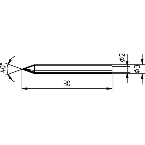 Ersa 012 BD Lödspets Konformad Spetsstorlek 0.3 mm Innehåll 1 st