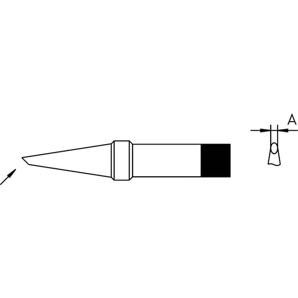 Weller 4PTAA7-1 Lödspets Rundformad, snedskuren Spetsstorlek 1.6 mm Innehåll 1 st