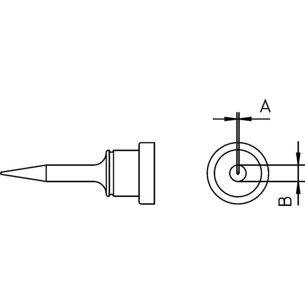 Weller LT-1S Lödspets Rundformad, lång Spetsstorlek 0.2 mm Innehåll 1 st