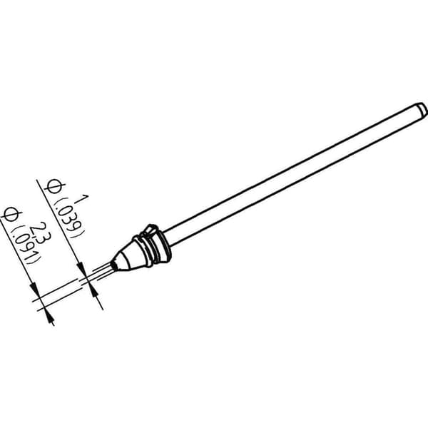 Ersa 0742ED1023H/SB Lödspets Konformad Spetslängd 79.25 mm Innehåll 1 st
