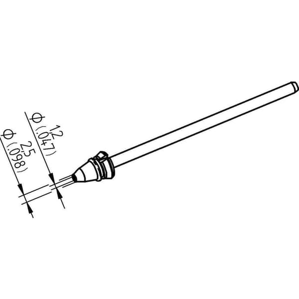 Ersa 0742ED1225H/SB Lödspets Konformad Spetslängd 79.25 mm Innehåll 1 st