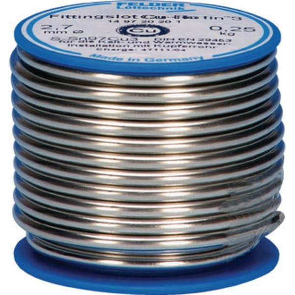 Felder Cu-Rotin® 3 Lödtenn, blyfri Spole Sn97Cu3 0.250 kg 2.7 mm