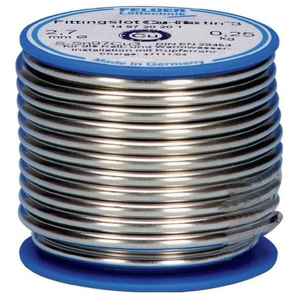 Felder Cu-Rotin® 3 Lödtenn, blyfri Spole Sn97Cu3 0.250 kg 2.7 mm