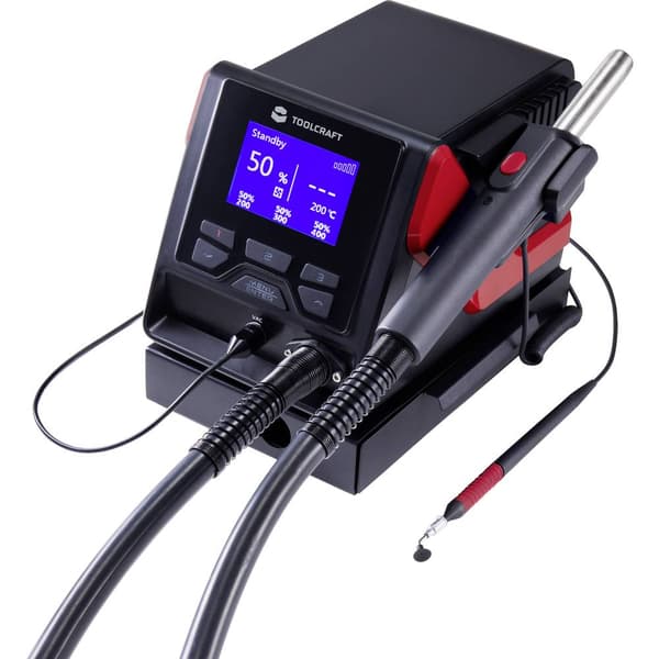 TOOLCRAFT TPS-800 Varmluftsstation digital 1000 W 100 - 480 °C