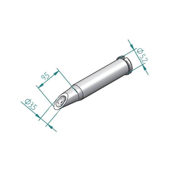 Ersa 0102WDLF35 Lödspets Spetsstorlek 3.50 mm Innehåll 1 st