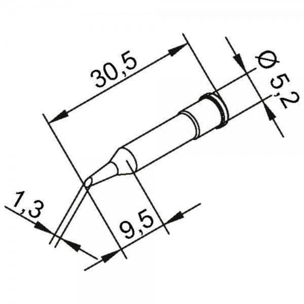 Ersa 0102WDLF35 Lödspets Spetsstorlek 3.50 mm Innehåll 1 st