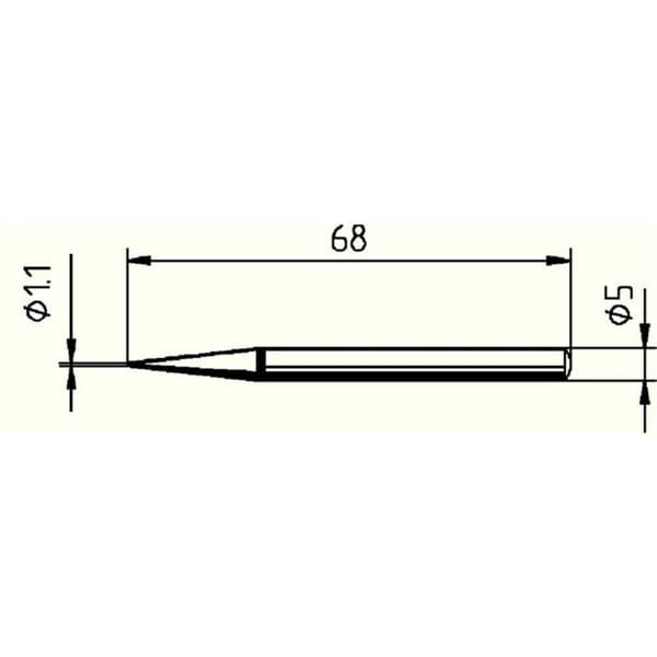Ersa 0032BD Lödspets Konformad Spetsstorlek 1.10 mm Innehåll 1 st