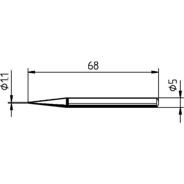 Ersa 0032BD Lödspets Konformad Spetsstorlek 1.10 mm Innehåll 1 st