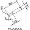 Miniatyrbild 2 av 3: Ersa 0102CDLF20 Lödspets Mejselformad, rak Spetsstorlek 2 mm Innehåll 1 st