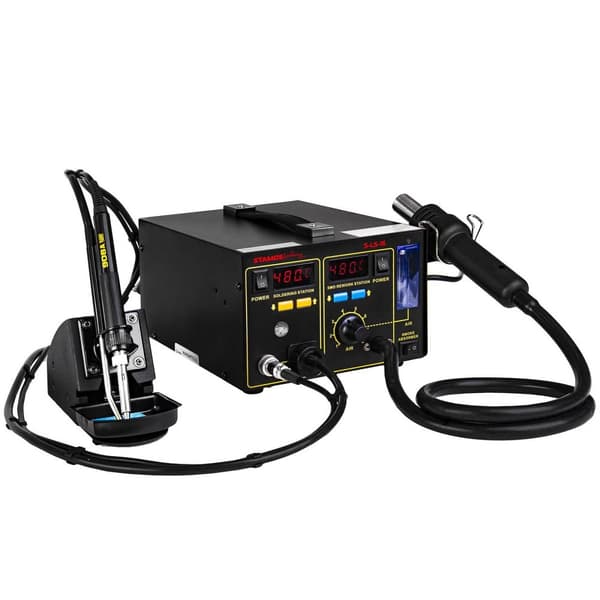 Stamos Soldering Lödstation med lödröksutsug – 2 skärmar – 720 W – Basic