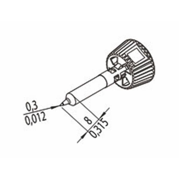 Ersa 0142PDLF03/SB Lödspets Spetsstorlek 0.30 mm Innehåll 1 st