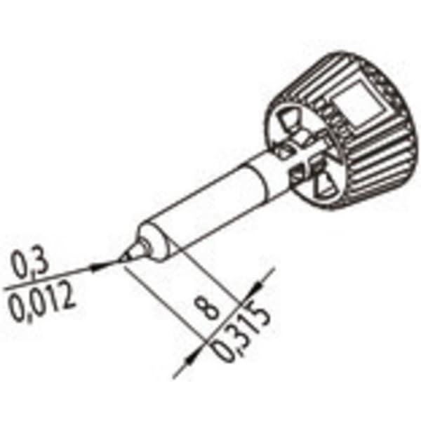 Ersa 0142PDLF03/SB Lödspets Spetsstorlek 0.30 mm Innehåll 1 st