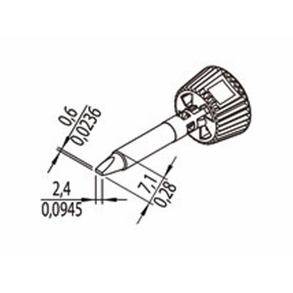 Ersa 0142CDLF24/SB Lödspets Spetsstorlek 2.40 mm Innehåll 1 st