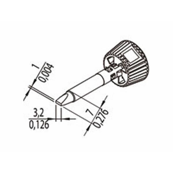 Ersa 0142CDLF32/SB Lödspets Spetsstorlek 3.20 mm Innehåll 1 st
