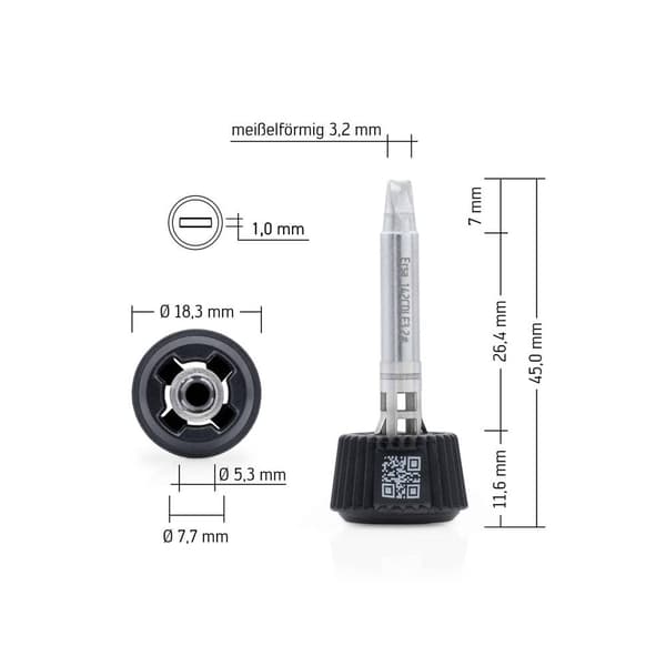 Ersa 0142CDLF32/SB Lödspets Spetsstorlek 3.20 mm Innehåll 1 st