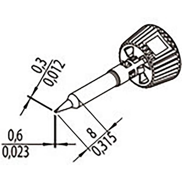 Ersa 0142CDLF06/SB Lödspets Spetsstorlek 0.60 mm Innehåll 1 st