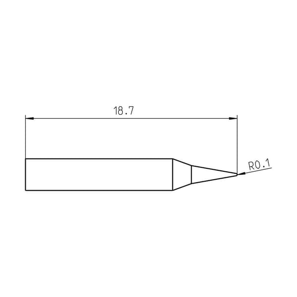 Weller RTMS 002 CL MS Lödspets Konformad Spetsstorlek 0.20 mm Innehåll 1 st