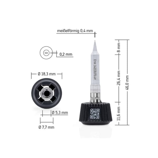 Ersa 0142CDLF04/SB Lödspets Spetsstorlek 0.40 mm Innehåll 1 st