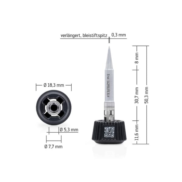 Ersa 0142PDLF03L/SB Lödspets Spetsstorlek 0.30 mm Innehåll 1 st