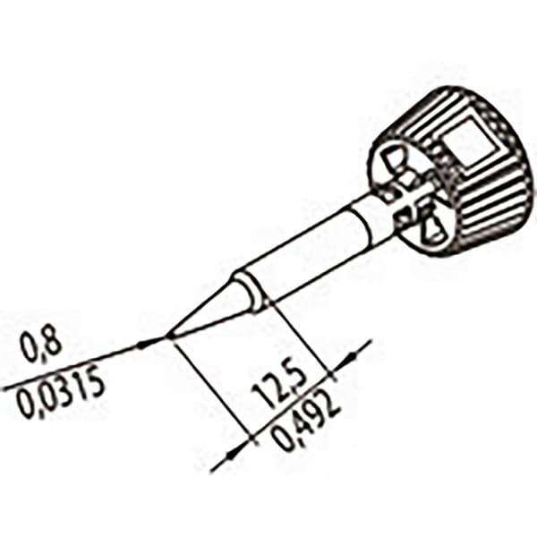 Ersa 0142PDLF08L/SB Lödspets Spetsstorlek 0.80 mm Innehåll 1 st