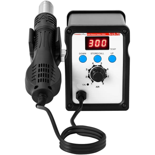 Digital loddestation med varmluftsjern SMD LED 100-500C 700 W