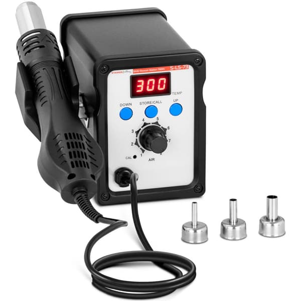 Digital loddestation med varmluftsjern SMD LED 100-500C 700 W