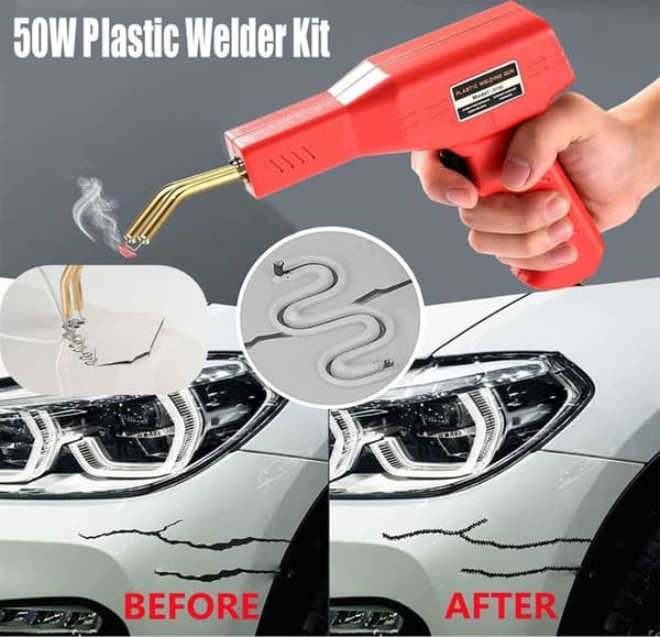 50W plastsvetsmaskin, reparationspistol, 800 st varmhäftare, stötfångarreparationssats