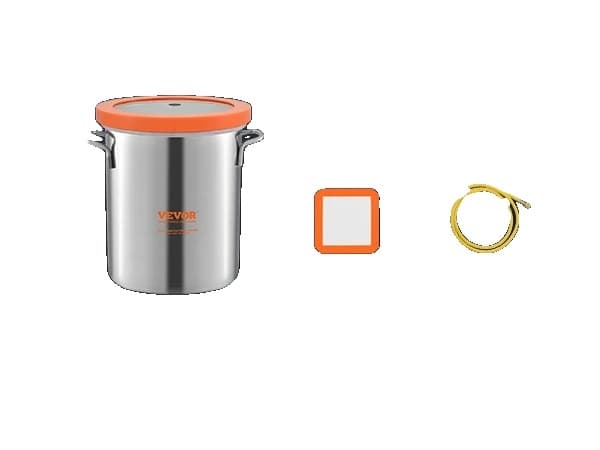 Tyhjiöpoistokammio, karkaistu lasikansi, 304 ruostumaton teräs, 5 Gallon